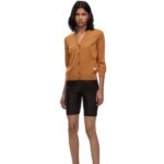 Loewe Women Anagram cardigan in wool 206XF993 Brown