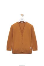 Loewe Women Anagram cardigan in wool 206XF993 Brown - Image 5
