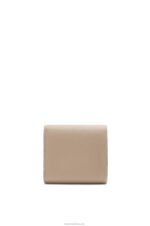Loewe Women Anagram compact flap wallet in pebble grain calfskin 206XF1215 Sand - Image 3