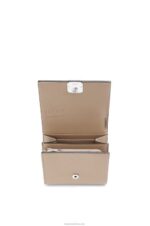 Loewe Women Anagram compact flap wallet in pebble grain calfskin 206XF1215 Sand - Image 4