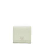 Loewe Women Anagram compact flap wallet in pebble grain calfskin 206XF1233 Light Celadon