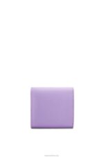Loewe Women Anagram compact flap wallet in pebble grain calfskin 206XF1236 Light Mauve - Image 3