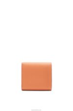 Loewe Women Anagram compact flap wallet in pebble grain calfskin 206XF1307 Coral Reef - Image 3