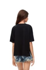 Loewe Women Anagram craft T-shirt in cotton 206XF793 Black - Image 3