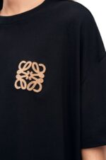 Loewe Women Anagram craft T-shirt in cotton 206XF793 Black - Image 4