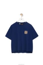 Loewe Women Anagram craft T-shirt in cotton 206XF794 Indigo Blue - Image 5