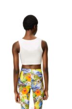 Loewe Women Anagram cropped tank top in cotton 206XF951 White - Image 3