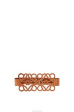 Loewe Women Anagram cut out belt in calfskin 206XF1155 Tan - Image 5