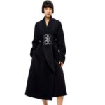Loewe Women Anagram cut out belt in calfskin 206XF1157 Black