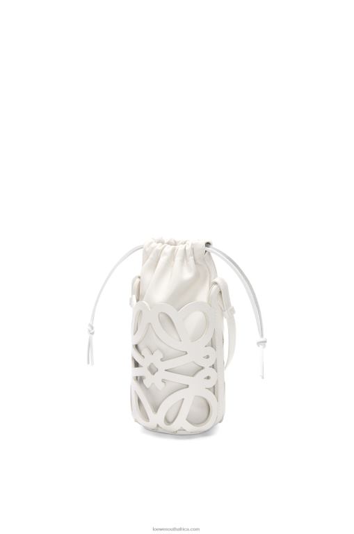 Loewe Women Anagram cut-out pocket in classic calfskin and nappa 206XF552 White Glaze - Image 2