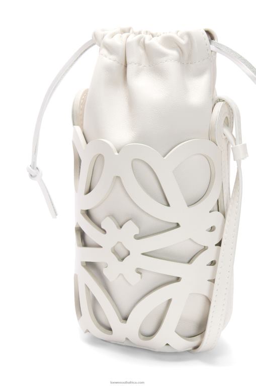 Loewe Women Anagram cut-out pocket in classic calfskin and nappa 206XF552 White Glaze - Image 5