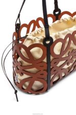Loewe Women Anagram cut-out tote in calfskin 206XF127 Tan - Image 4