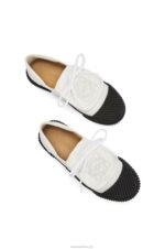 Loewe Women Anagram flap sneaker in canvas 206XF662 Soft White - Image 3