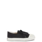 Loewe Women Anagram flap sneaker in canvas 206XF663 Black