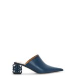 Loewe Women Anagram heel mule in calfskin 206XF763 Blue