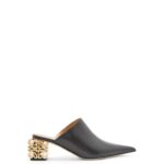 Loewe Women Anagram heel mule in calfskin 206XF764 Black