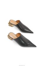 Loewe Women Anagram heel mule in calfskin 206XF764 Black - Image 3
