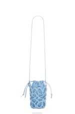 Loewe Women Anagram inflated pocket in light foam rubber 206XF576 Dusty Blue - Image 5