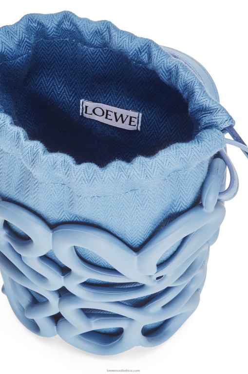 Loewe Women Anagram inflated pocket in light foam rubber 206XF576 Dusty Blue - Image 6