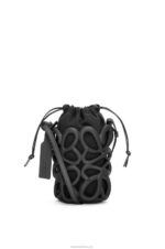 Loewe Women Anagram inflated pocket in light foam rubber 206XF578 Black