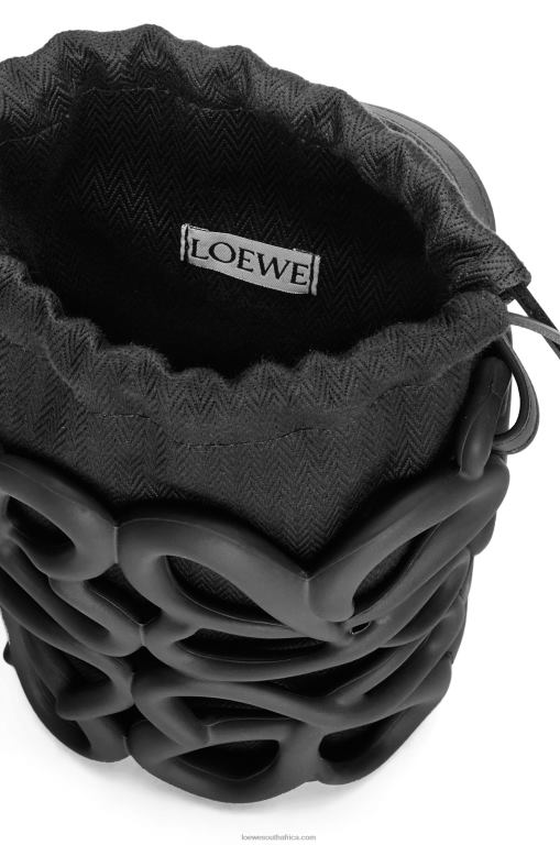 Loewe Women Anagram inflated pocket in light foam rubber 206XF578 Black - Image 6