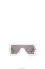 Loewe Women Anagram mask sunglasses in acetate 206XF1473 Ivory