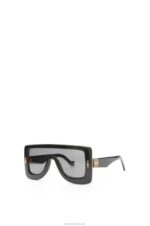 Loewe Women Anagram mask sunglasses in acetate 206XF1474 Black - Image 3