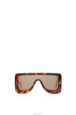 Loewe Women Anagram mask sunglasses in acetate 206XF1490 Havana