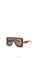Loewe Women Anagram mask sunglasses in acetate 206XF1490 Havana - Image 3