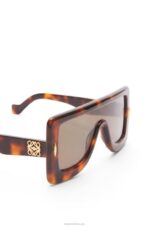 Loewe Women Anagram mask sunglasses in acetate 206XF1490 Havana - Image 5