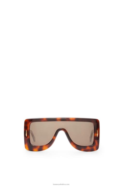 loewe_women_anagram_mask_sunglasses_in_acetate_206xf1490_havana.jpg Loewe Women Anagram mask sunglasses in acetate 206XF1490 Havana - Image 1