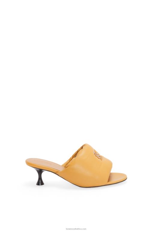 loewe_women_anagram_padded_mule_in_lambskin_206xf753_desert.jpg Loewe Women Anagram padded mule in lambskin 206XF753 Desert - Image 1