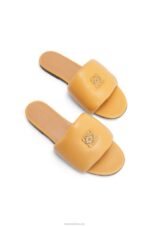 Loewe Women Anagram padded slide in lambskin 206XF684 Desert - Image 3
