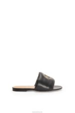 Loewe Women Anagram padded slide in lambskin 206XF685 Black