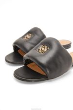 Loewe Women Anagram padded slide in lambskin 206XF685 Black - Image 4