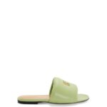 Loewe Women Anagram padded slide in lambskin 206XF686 Pale Green