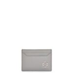 Loewe Women Anagram plain cardholder in pebble grain calfskin 206XF1322 Pearl Grey