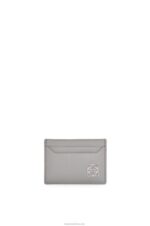 Loewe Women Anagram plain cardholder in pebble grain calfskin 206XF1322 Pearl Grey