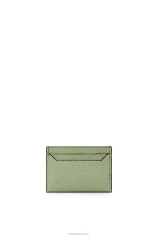 Loewe Women Anagram plain cardholder in pebble grain calfskin 206XF1355 Rosemary - Image 3