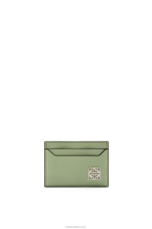 loewe_women_anagram_plain_cardholder_in_pebble_grain_calfskin_206xf1355_rosemary.jpg Loewe Women Anagram plain cardholder in pebble grain calfskin 206XF1355 Rosemary - Image 1