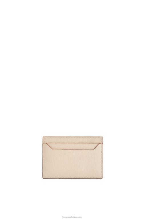 Loewe Women Anagram plain cardholder in pebble grain calfskin 206XF1356 Light Ghost - Image 3