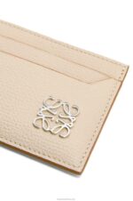 Loewe Women Anagram plain cardholder in pebble grain calfskin 206XF1356 Light Ghost - Image 4