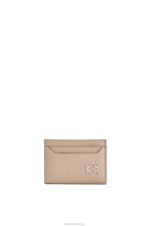 Loewe Women Anagram plain cardholder in pebble grain calfskin 206XF1357 Sand