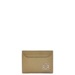 Loewe Women Anagram plain cardholder in pebble grain calfskin 206XF1371 Artichoke Green