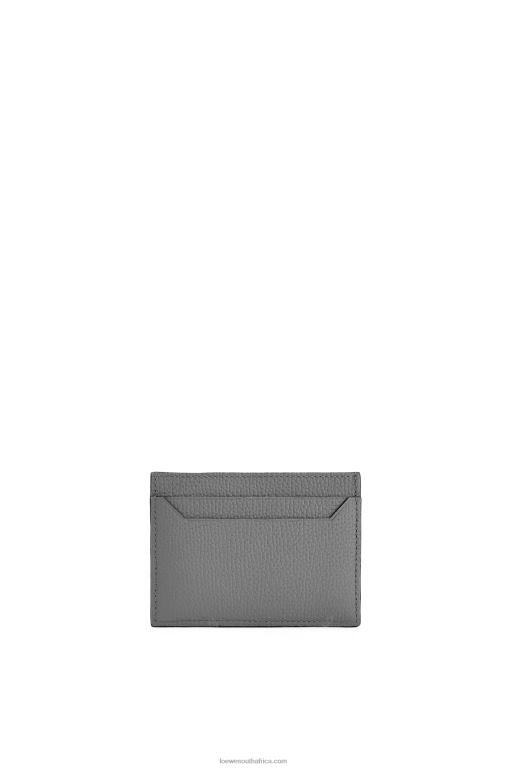 Loewe Women Anagram plain cardholder in pebble grain calfskin 206XF1372 Asphalt Grey - Image 3