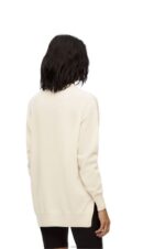 Loewe Women Anagram pocket sweater in wool 206XF1017 Ecru/Brown - Image 3