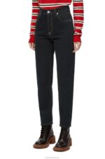Loewe Women Anagram pocket tapered jeans in denim 206XF1198 Black - Image 2
