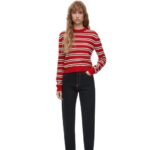 Loewe Women Anagram pocket tapered jeans in denim 206XF1198 Black