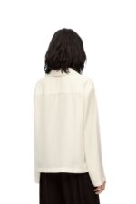 Loewe Women Anagram pyjama blouse in silk 206XF910 Ivory - Image 3