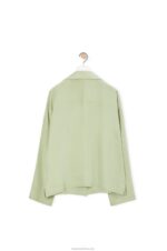 Loewe Women Anagram pyjama blouse in silk 206XF911 Pale Green - Image 2